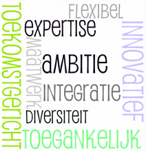 wordcloud van de pijlers van De Leerexpert